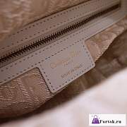 Fortok Dior Lady Bag White Natural Wicker Cornflower Oblique Jacquard 24cm - 6