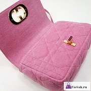 Fortok Dior Caro Denim Bag Pink 25.5x15.5x8cm - 2