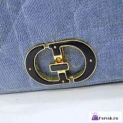 Fortok Dior Caro Denim Bag Blue 25.5x15.5x8cm - 6