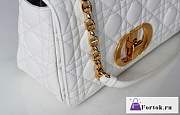 Fortok Dior Caro Bag Cannage Leather White 25.5x15.5x8cm - 4