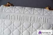 Fortok Dior Caro Bag Cannage Leather White 25.5x15.5x8cm - 2