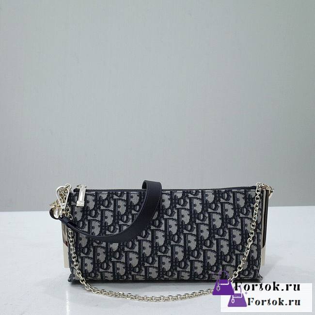 Fortok Dior Blue Oblique Handbag 27x12x5cm - 1