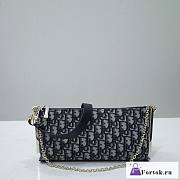 Fortok Dior Blue Oblique Handbag 27x12x5cm - 1