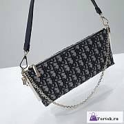 Fortok Dior Blue Oblique Handbag 27x12x5cm - 6