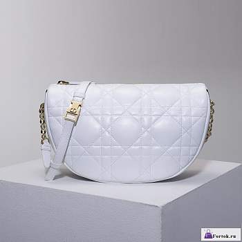 Fortok Dior Vibe Hobo Bag White 29x20x9cm