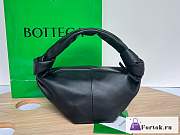 Fortok Bottega Veneta Black Double Knot Top Handle Bag - 1