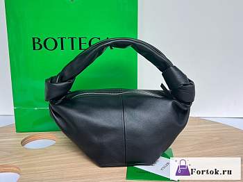 Fortok Bottega Veneta Black Double Knot Top Handle Bag