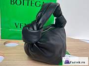Fortok Bottega Veneta Black Double Knot Top Handle Bag - 5