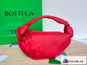 Fortok Bottega Veneta Red Double Knot Top Handle Bag