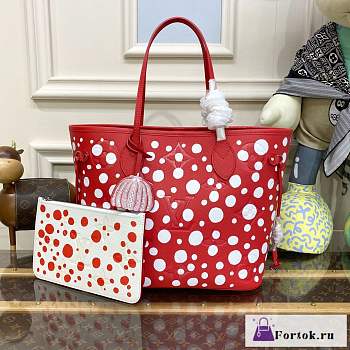 Fortok Louis Vuitton Yayou Kusama Neverfull MM Red M46422 31cm