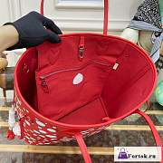 Fortok Louis Vuitton Yayou Kusama Neverfull MM Red M46422 31cm - 6