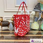 Fortok Louis Vuitton Yayou Kusama Neverfull MM Red M46422 31cm - 5