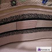 Fortok Dior Lady D-Lite Pattern Embroidery Bag Pink 24x20x11cm - 2