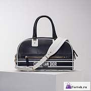 Fortok Dior Zip Vibe Bowling Bag Black 34x18x15cm - 1