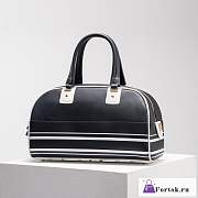 Fortok Dior Zip Vibe Bowling Bag Black 34x18x15cm - 5