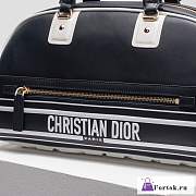 Fortok Dior Zip Vibe Bowling Bag Black 34x18x15cm - 3