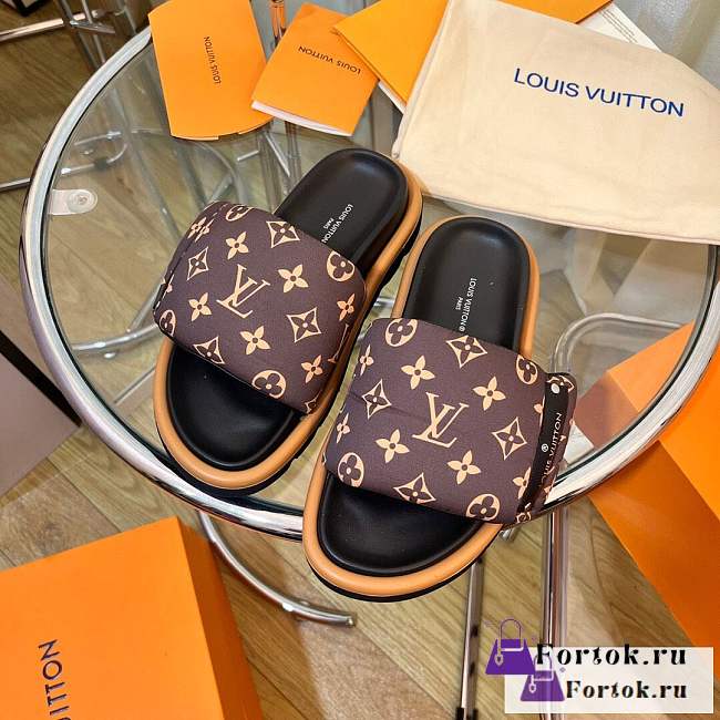 Fortok Louis Vuitton Pool Pillow Mules Brown - 1