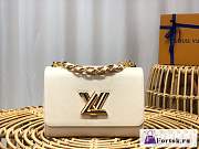 Fortok Louis Vuitton Twist Medium Bag White M50280 23x17x9.5cm - 1