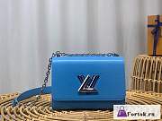 Fortok Louis Vuitton Twist Medium Bag Blue  M20802 23x17x9.5cm - 1