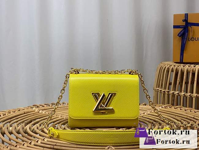 Fortok Louis Vuitton Twist Medium Bag Yellow M20802 19x15x9cm - 1