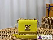 Fortok Louis Vuitton Twist Medium Bag Yellow M20802 19x15x9cm - 1