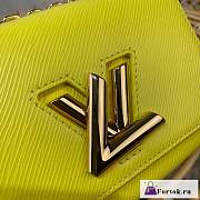 Fortok Louis Vuitton Twist Medium Bag Yellow M20802 19x15x9cm - 4