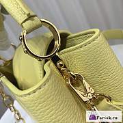 Fortok Louis Vuitton Capucines BB Handbag Yellow M21643 27x18x9cm - 4