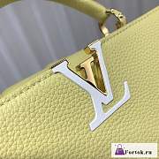 Fortok Louis Vuitton Capucines BB Handbag Yellow M21643 27x18x9cm - 6