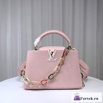 Fortok Louis Vuitton Capucines BB Handbag Pink M21643 27x18x9cm