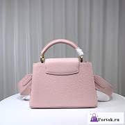 Fortok Louis Vuitton Capucines BB Handbag Pink M21643 27x18x9cm - 5