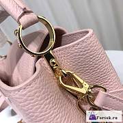 Fortok Louis Vuitton Capucines BB Handbag Pink M21643 27x18x9cm - 2