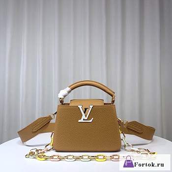 Fortok Louis Vuitton Capucines Bag Brown M21798 21x14x8cm