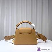 Fortok Louis Vuitton Capucines Bag Brown M21798 21x14x8cm - 6
