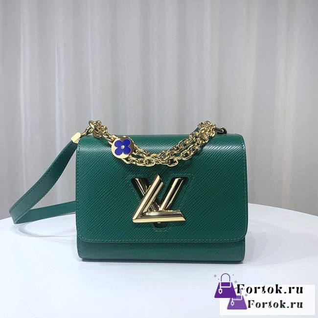 Fortok Louis Vuitton Twist Medium Bag Green M21649 19x15x9cm - 1