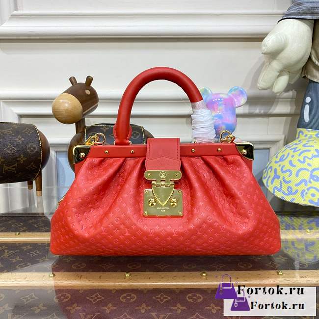 Fortok Louis Vuitton Monogram Clutch Red M22327 28x14x10cm - 1
