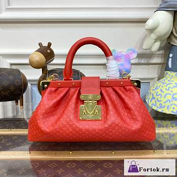 Fortok Louis Vuitton Monogram Clutch Red M22327 28x14x10cm