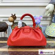 Fortok Louis Vuitton Monogram Clutch Red M22327 28x14x10cm - 5