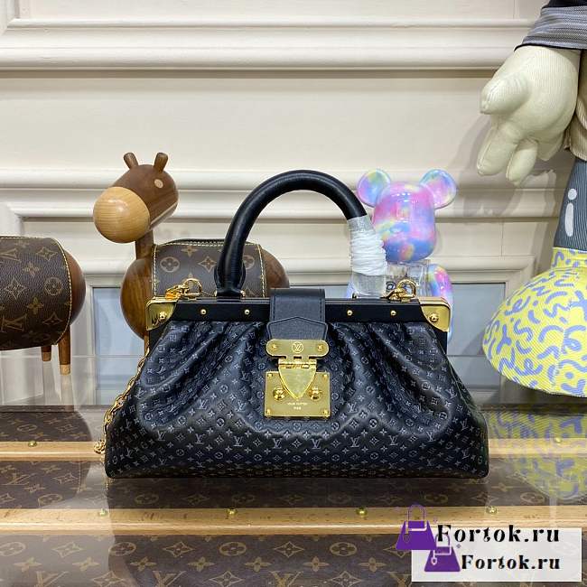 Fortok Louis Vuitton Monogram Clutch Black M22327 28x14x10cm - 1