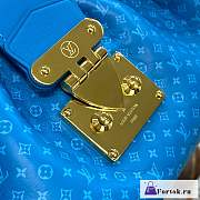 Fortok Louis Vuitton Monogram Clutch Blue M22327 28x14x10cm - 6