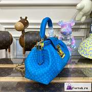 Fortok Louis Vuitton Monogram Clutch Blue M22327 28x14x10cm - 4