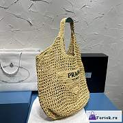 Fortok Prada Raffia Tote Bag Beige - 5