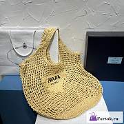 Fortok Prada Raffia Tote Bag Beige - 4