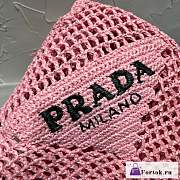 Fortok Prada Raffia Tote Bag Pink - 2