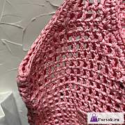 Fortok Prada Raffia Tote Bag Pink - 4