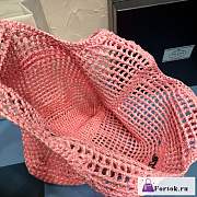 Fortok Prada Raffia Tote Bag Pink - 5