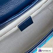 Fortok Gucci Marmont Blue Bag Canvas 22x14x6cm - 4