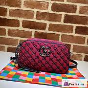 Fortok Gucci Marmont Red Bag Canvas 24x12x7cm - 1