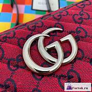 Fortok Gucci Marmont Red Bag Canvas 24x12x7cm - 3