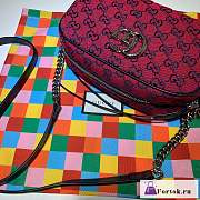 Fortok Gucci Marmont Red Bag Canvas 24x12x7cm - 2