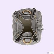 Fortok Gucci GG Matelassé Bucket Bag Grey 16x20x9.5cm - 3